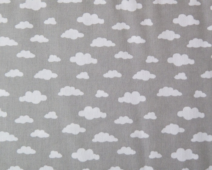 tela infantil nubes gris