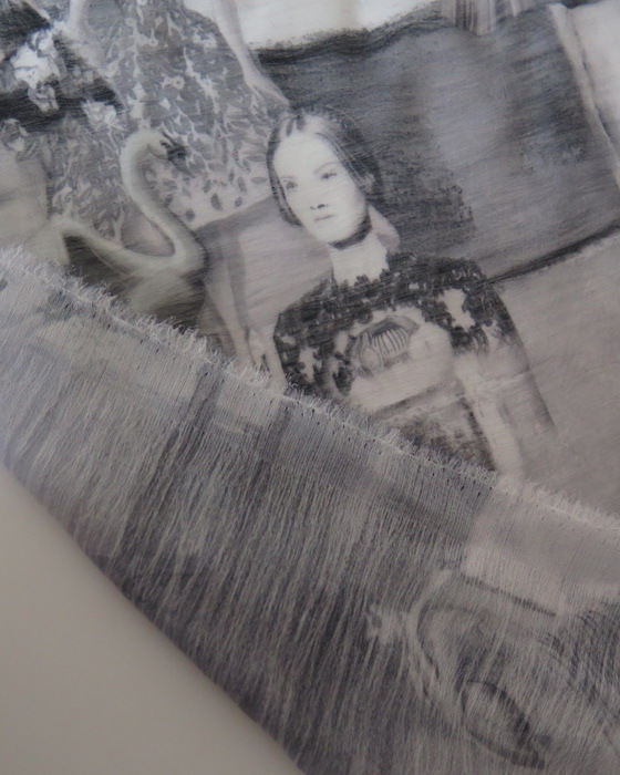 tela organza mujer