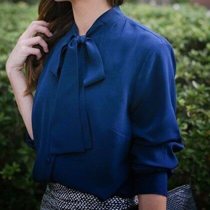 blusas con lazo