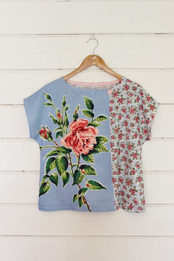 camisas hechas con telas combinadas