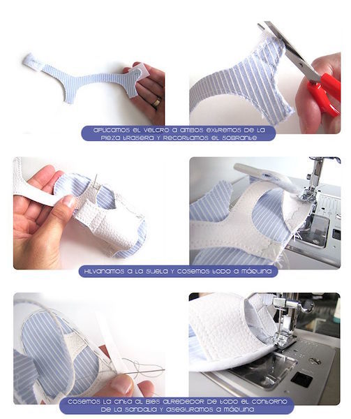 como hacer sandalias de bebe