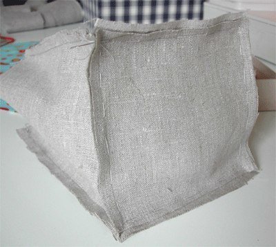 cómo hacer una bolsa pongotodo de tela