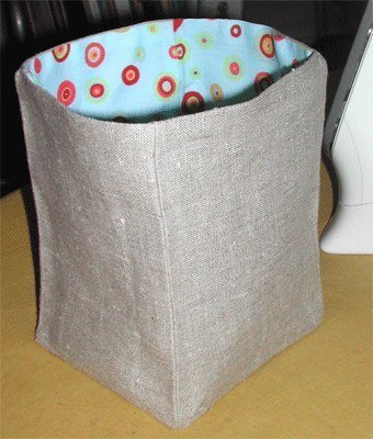 cómo hacer una bolsa pongotodo de tela