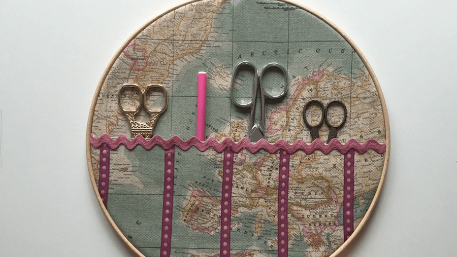 decorar con bastidores de bordar