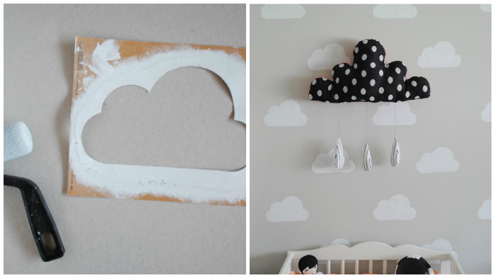 decorar con estrellas lunas y nubes