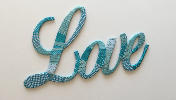 forrar letras con cintas