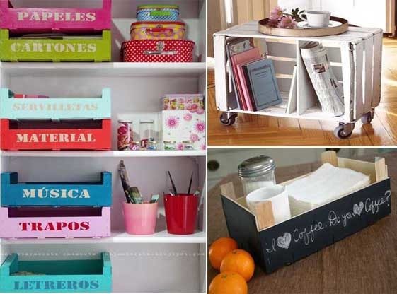 hacer estanterias con cajas de madera