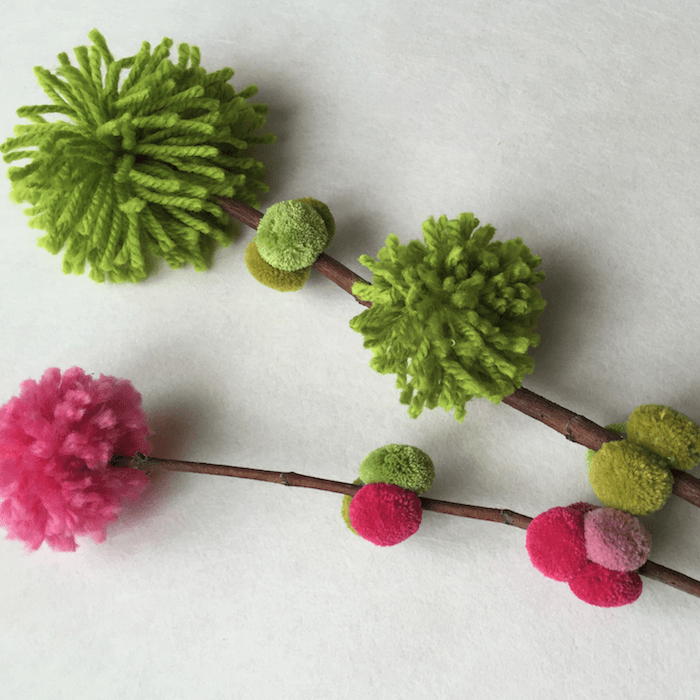 ideas para hacer con pompones