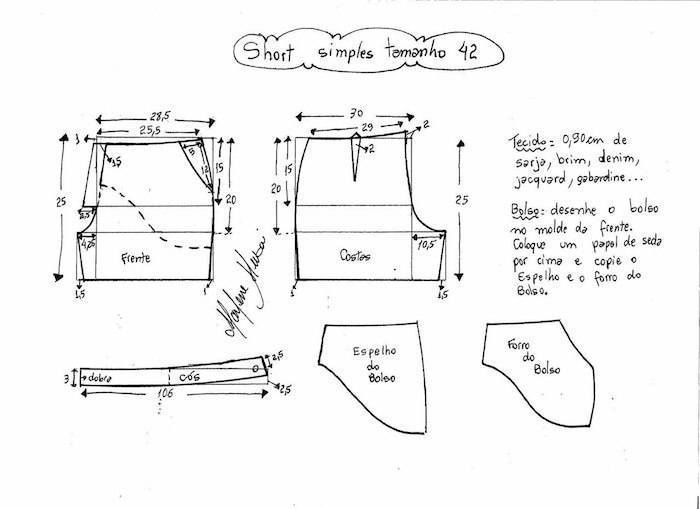 patrones para hacer pantalón corto de verano