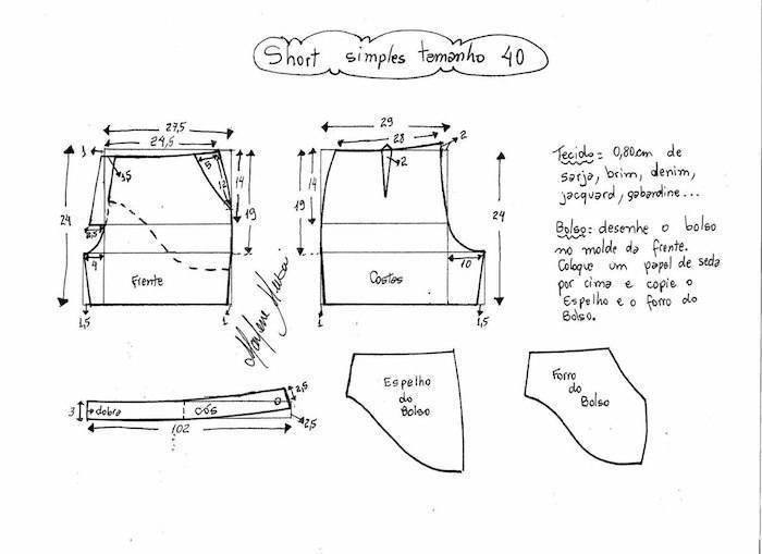 patrones para hacer pantalón corto de verano