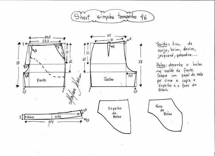 patrones para hacer pantalón corto de verano