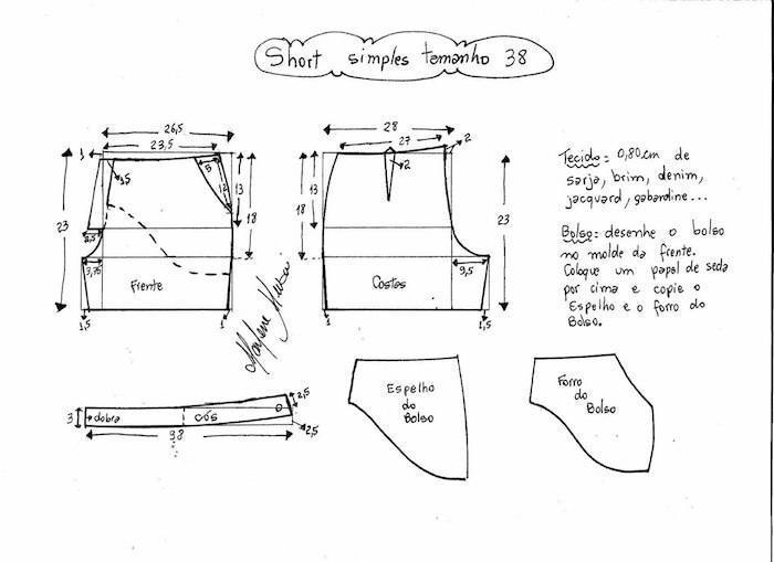patrones para hacer pantalón corto de verano