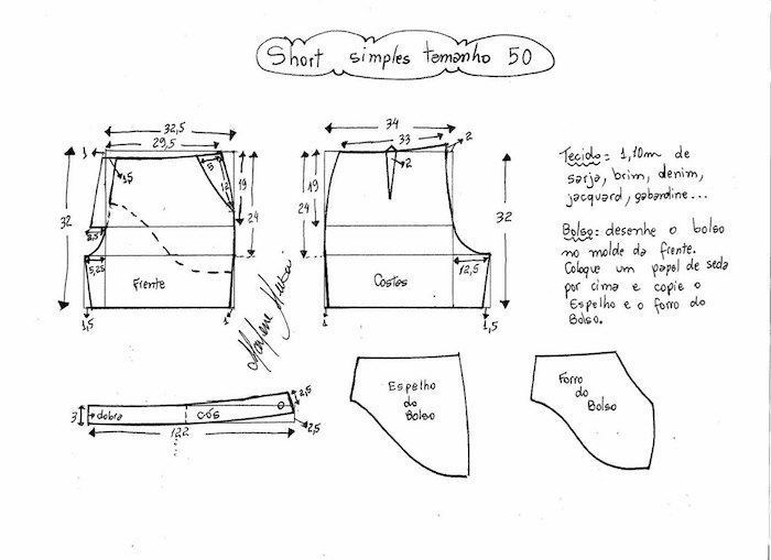 patrones para hacer pantalón corto de verano