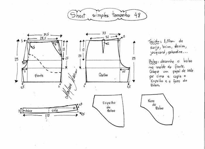 patrones para hacer pantalón corto de verano