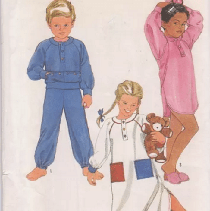 pijamas antiguos de niños