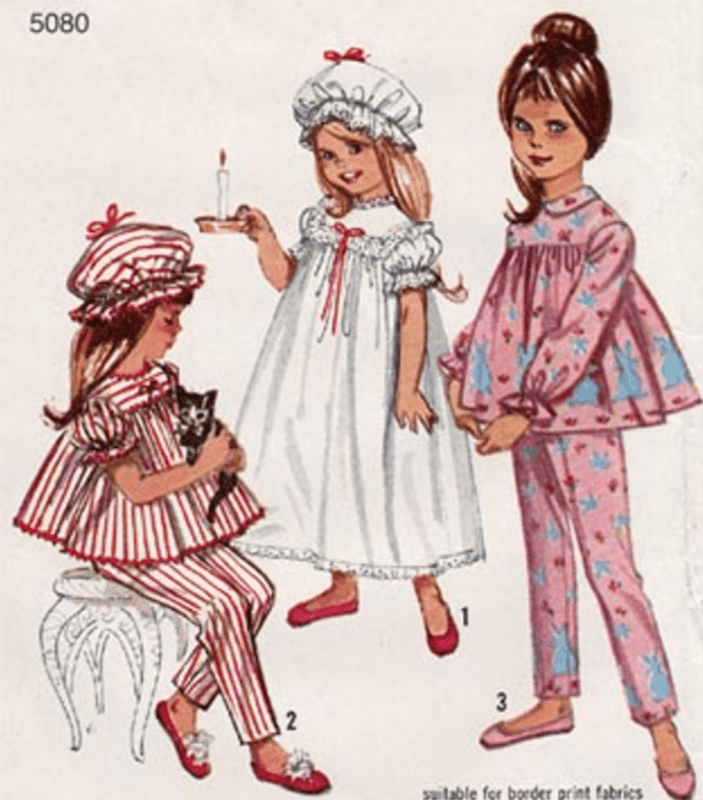 pijamas antiguos de niños