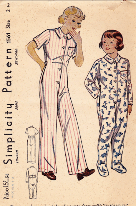 pijamas antiguos de niños