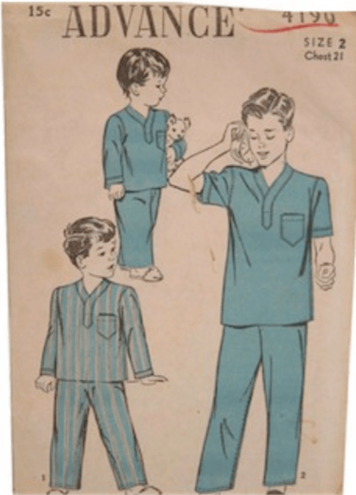 pijamas antiguos de niños