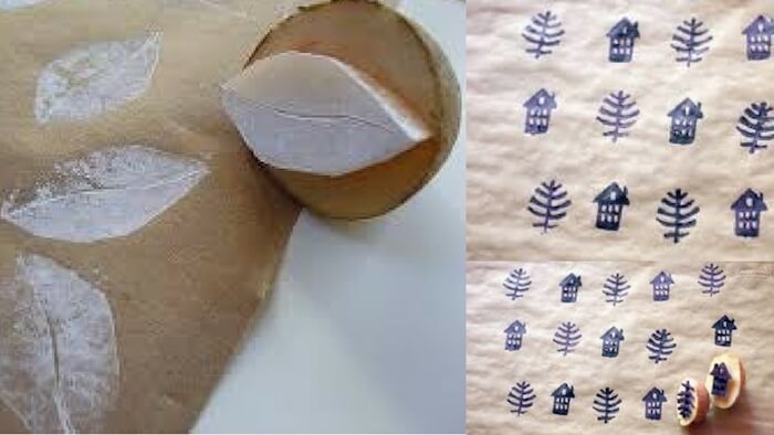 sellos de patata para estampar telas