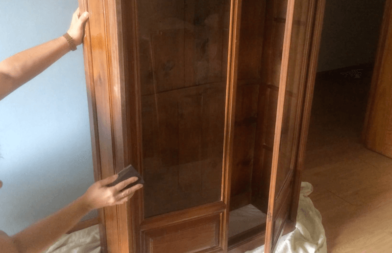 tela estampada para restaurar viejo mueble