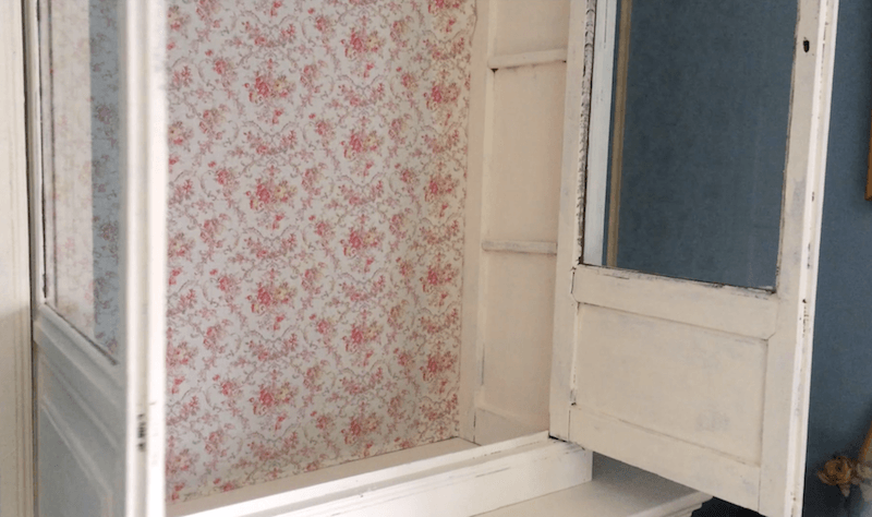 tela estampada para restaurar viejo mueble