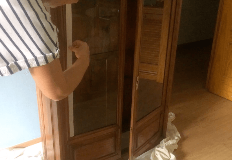 tela estampada para restaurar viejo mueble