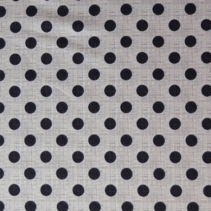 telas estampadas de lunares beige negro