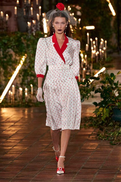 Vestido con estampado de lunares Rodarte