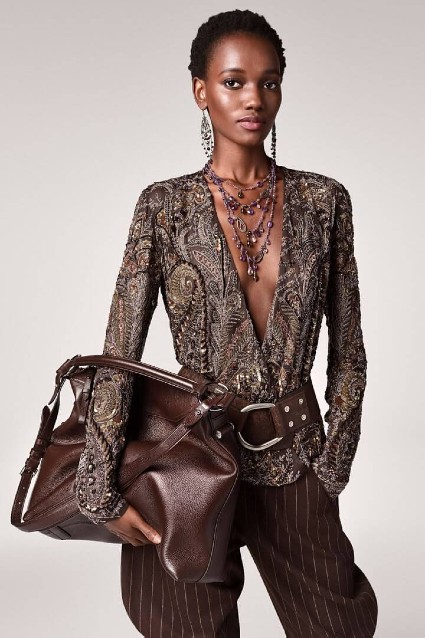 Blusa Estampada de Cachemira Ralph Lauren