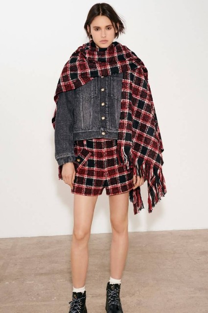 conjunto con estampado de cuadros Maje 