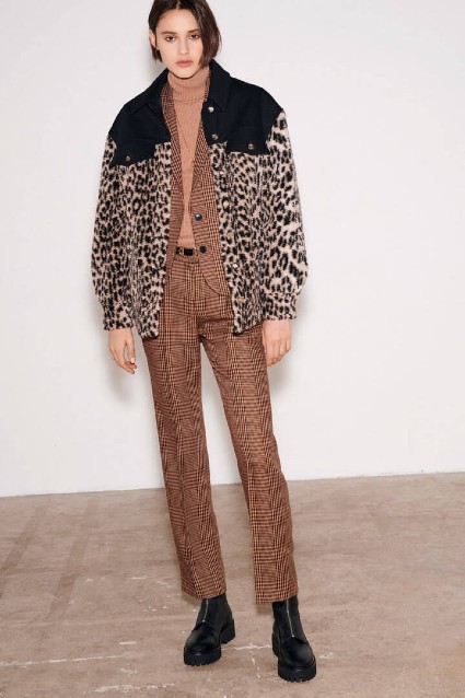 Chaqueta con Estampado Animal de Maje