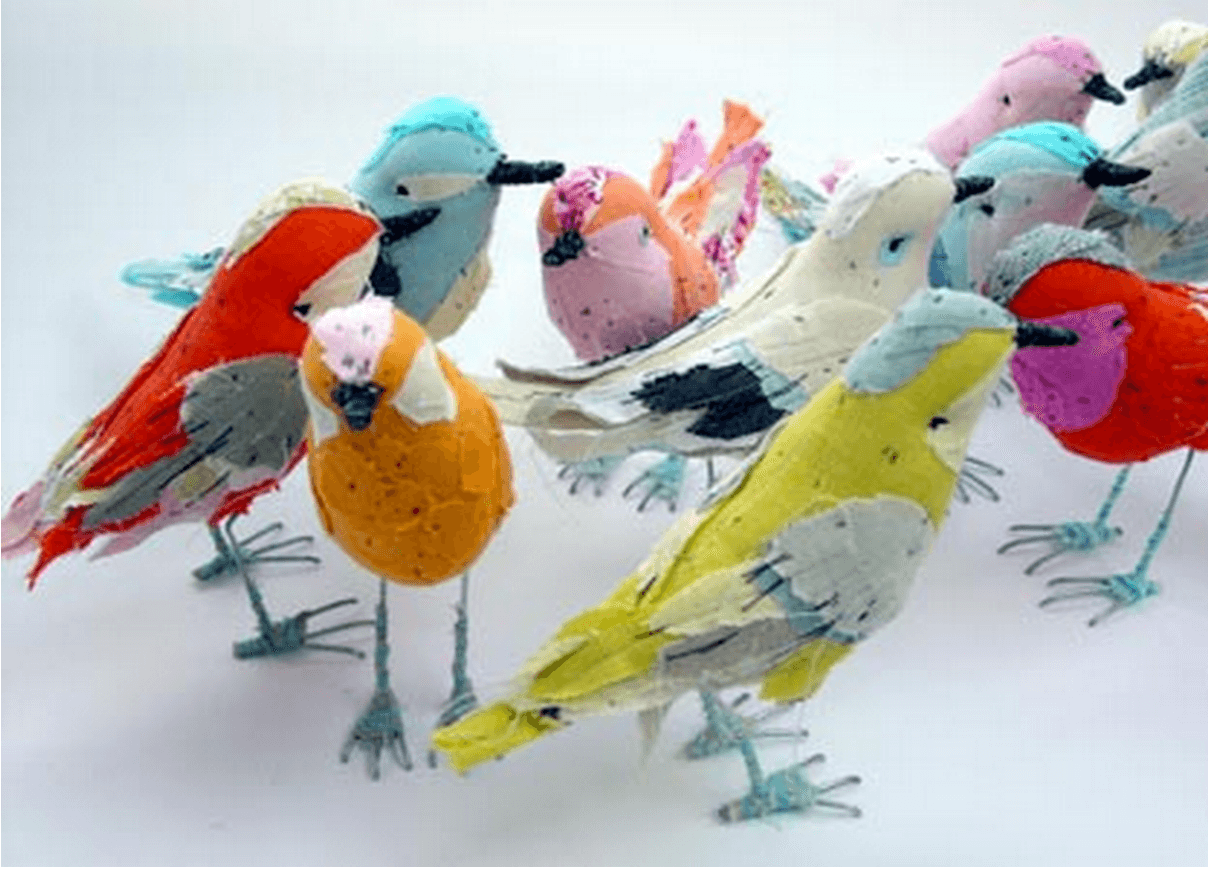 pajaritos de tela