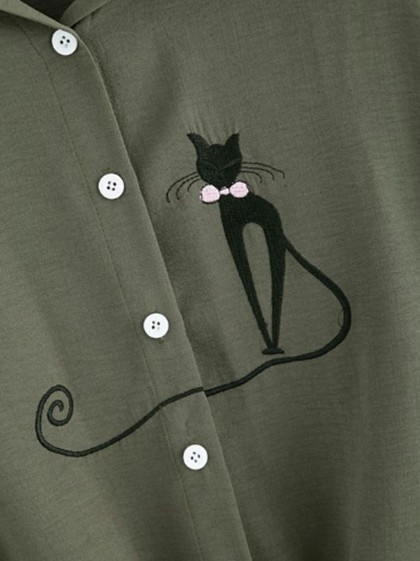 Bordados de gatos para blusas de tipo lleno