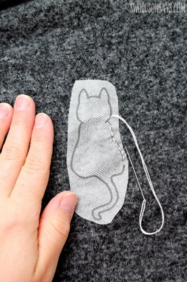 Bordados de gatos de contorno sencillo para blusas