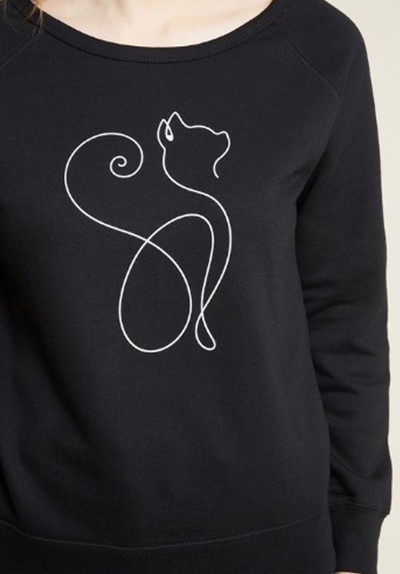 Figura de gato abstracta para bordado