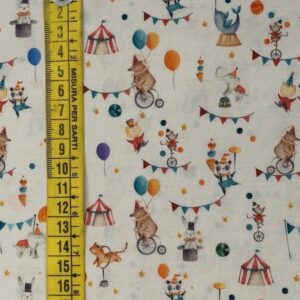 Tela infantil algodon circo - Telas Divinas Zamora