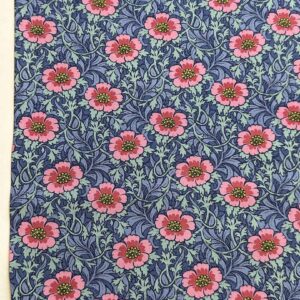Tela Tilda flores azul rosa - Telas Divinas Zamora