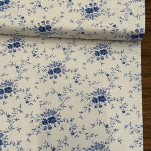 Tela Tilda something blue 2 azul estampada con flores - imagen 1