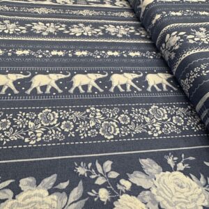 Tela Tilda something blue 4 azul estampada infantil - imagen 1