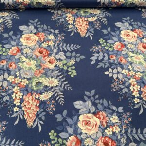 Tela Tilda something blue 6 azul estampada floral - imagen 2