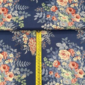 Tela Tilda something blue 6 azul estampada floral - imagen 3