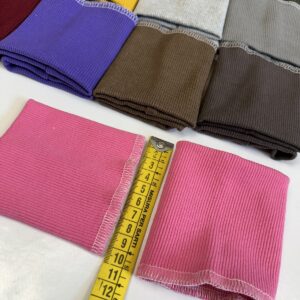 Puños remallados de punto para sudadera y camiseta en Telas Divinas Zamora