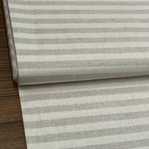 TELA ALGODÓN ORGÁNICO RAYAS BEIGE - Telas Divinas Zamora - foto principal