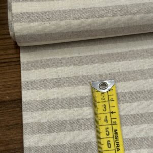 TELA ALGODÓN ORGÁNICO RAYAS BEIGE - Telas Divinas Zamora - escala y medida