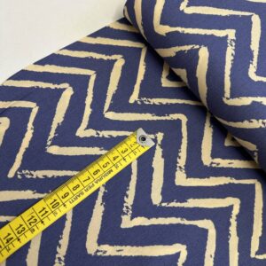 Tela viscosa geometrica azul - Telas Divinas Zamora